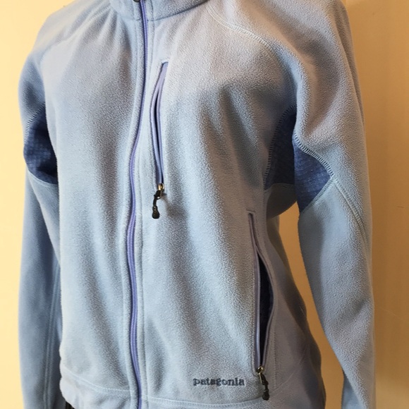 Patagonia Light Blue Full Zipper Fleece Jacket - Picture 6 of 11